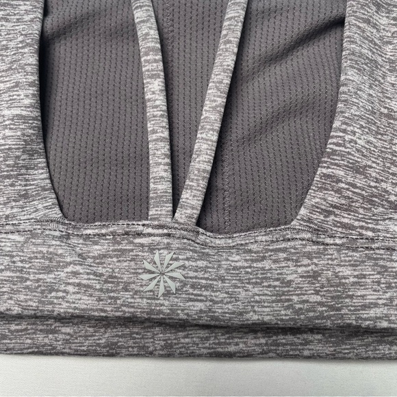 Athleta Exhale Sports Bra in SoftLuxe Pullover Open Back Gray, Size S - Picture 7 of 10